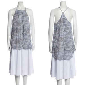 Derek Lam 10 Crosby abstract silk racerback camisole Tank Blouse size 6